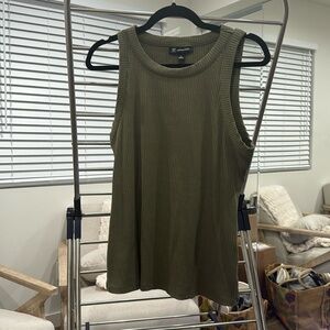 ***NWOT*** I.N.C International Concepts Ribbed Tank Top in Olive-Green Size: XL